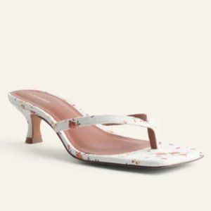 Reformation - Simonetta Square Toe Kitten Heel Thong Sandal Size 7